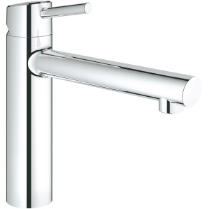 Grohe Concetto Einhand-Küchenarmatur in Chrom mit mittelhohem, schwenkbarem Auslauf.