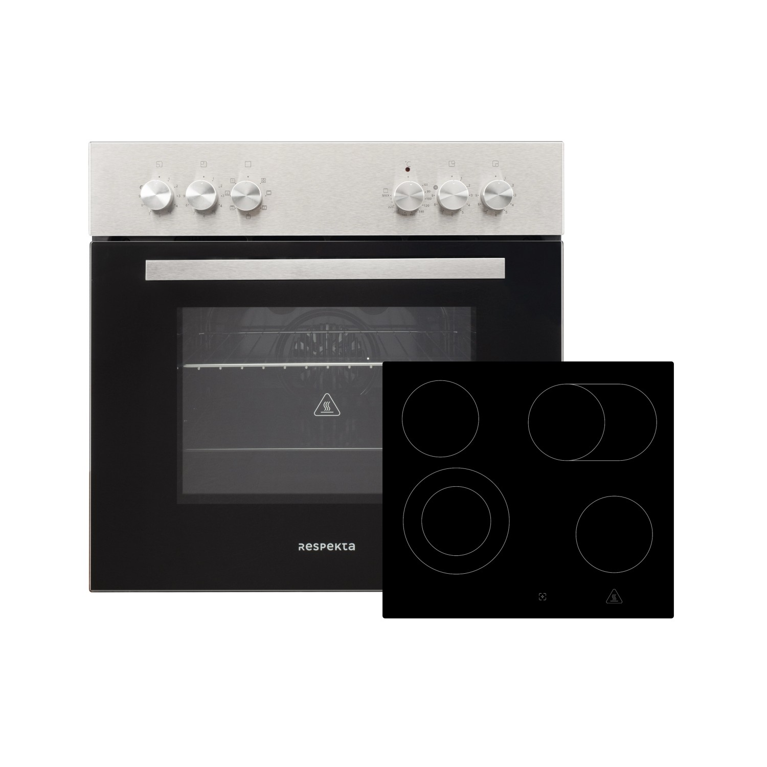 Respekta Einbauherd-Set mit Glaskeramikkochfeld für Landhausküche
