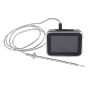 Weber Smart Hub Display-Basisstation in Schwarz-Silber mit Temperaturfühler für Grill.