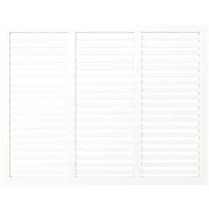 Weißer Sichtschutzzaun Harmoni aus Nadelholz, 180x140 cm, für den Garten.