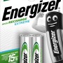2er-Pack Energizer Extreme AA Akkus, 2300 mAh, wiederaufladbar und vorgeladen.