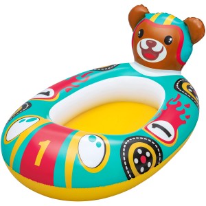 Bestway Kinder-Schlauchboot mit Bär-Design, aufblasbare Luftmatratze für Kinder ab 3 Jahren.