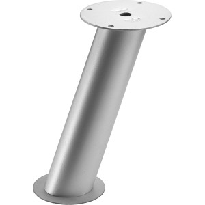 Hettich Theken-Konsole, rund, 165 mm, Stahl in Aluminium-Optik, zur Montage an Arbeitsplatten.