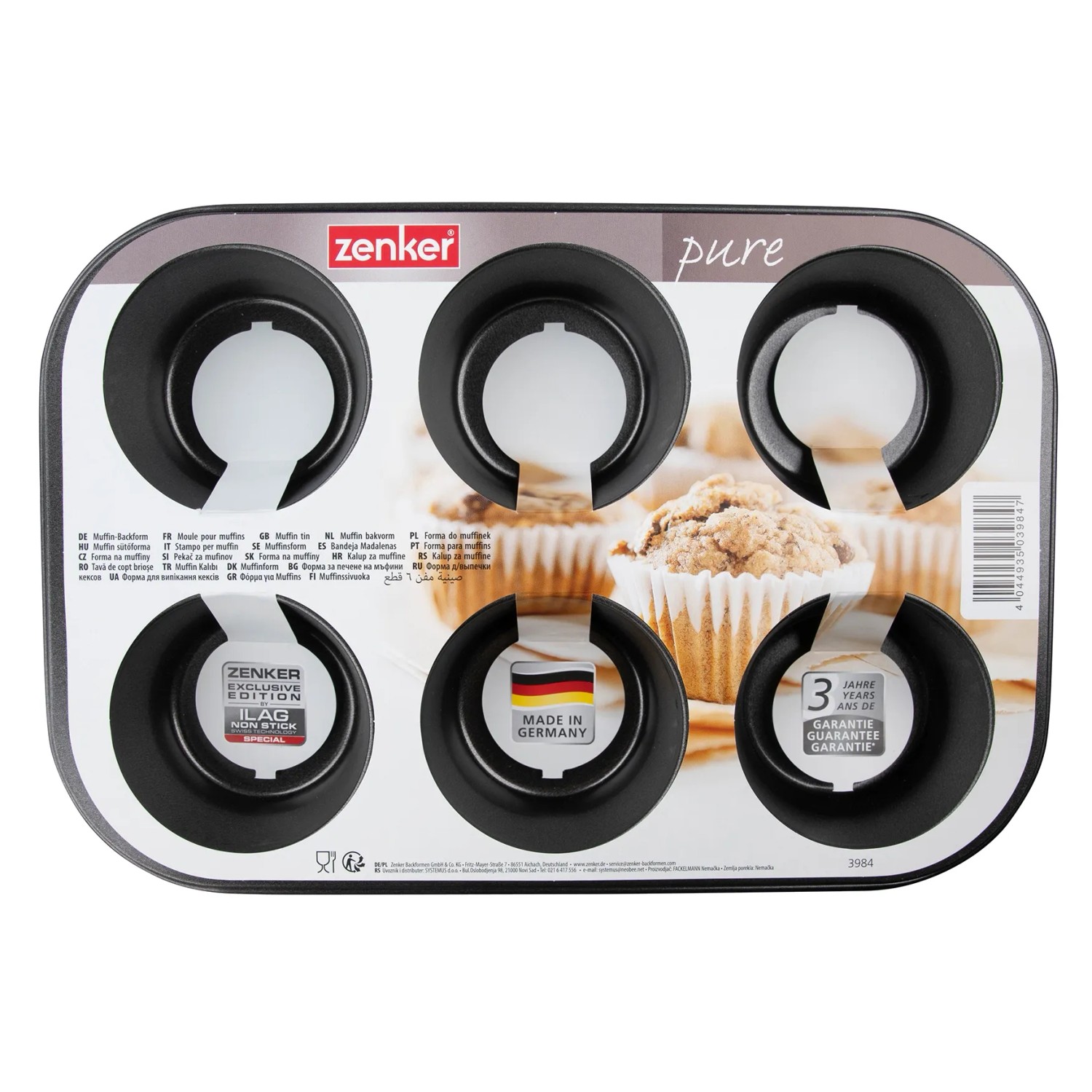 Zenker Muffinform 6er 28 cm x 19 cm Anthrazit kaufen bei OBI