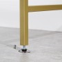 Detailaufnahme: Goldener Vasagle Konsolentisch mit verstellbarem Fuß für optimalen Stand.