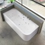 Ottofond Whirlpool Spirit 180x80 cm, Komplettset mit Armatur, weiße Badewanne mit Hydromassage-Düsen.