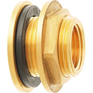 Geka Regentonnenanschluss aus Messing, 24,66 mm (3/4 Zoll) für Zubehör an Regentonnen.