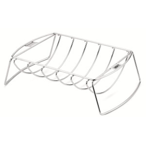Weber Spare Rib Halter & Bratenkorb aus Edelstahl für Holzkohle- und Gasgrills.