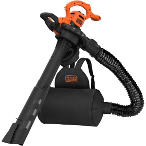 Black+Decker Elektro-Laubsauger BEBLV290, 2900 W, mit Laubsack und Blasrohr.