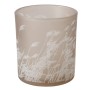 Beiges Boltze Home Windlicht Reedy mit Gräser-Motiv, 7x8 cm, für stimmungsvolle Lichtakzente im Innenbereich.