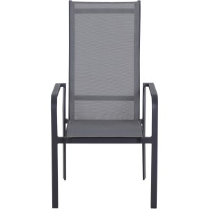 Siena Garden Sessel Carlton Dining Move, dunkelgrau, mit Textilbespannung und Armlehnen.