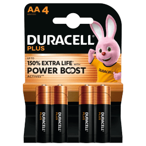 Duracell AA Alkaline Batterien, 4er-Pack. Leistungsstarke Batterien für diverse Geräte.