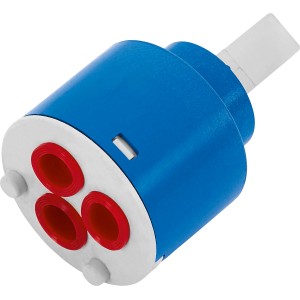 Keramikkartusche 40mm für Gavia Einhebelarmatur, blau/weiß, Ersatzteil zur Temperatur- und Mengenregelung.