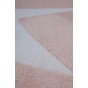 Detailansicht: Puderrosa Kinderteppich Sweety mit Sternmuster, 120x170 cm.