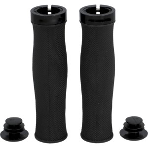 Schwarze Fischer Ergo MTB Lenkergriffe für Mountainbikes, inklusive Endstopfen.