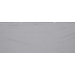 Silbergrauer Balkonsichtschutz Melville, 90x500 cm, mit Ösen zur einfachen Befestigung.