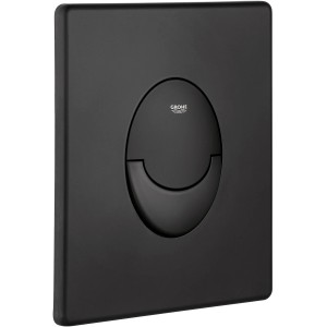 Schwarze Grohe QuickFix Abdeckplatte Start für WC-Spülung mit zwei Tasten.