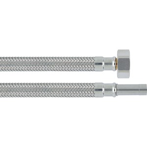 Flexibler Verbindungsschlauch aus Edelstahl, 18,6 mm (G 1/2) x 10 mm x 400 mm.