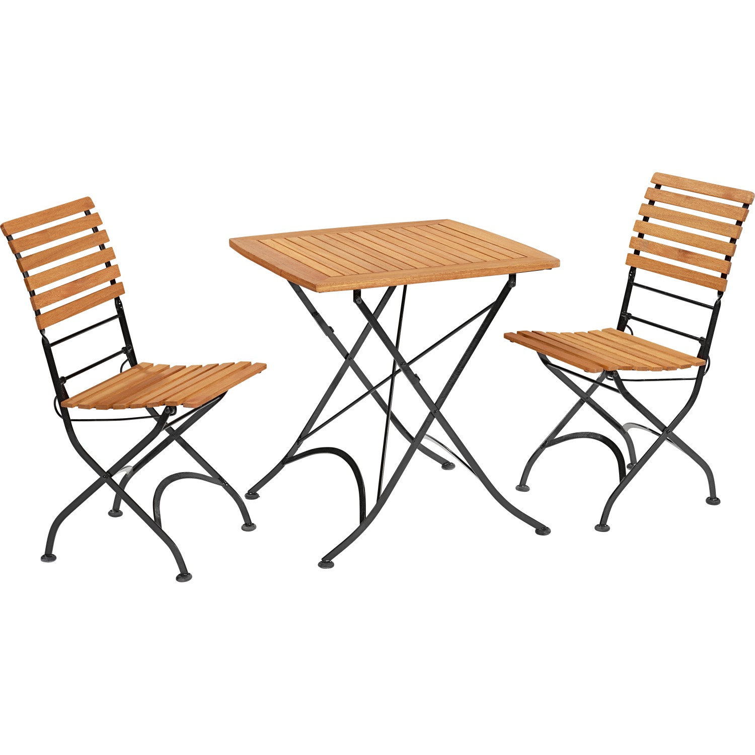 BalkonmöbelSet Montgomery 3teilig FSC Holz Natur/Schwarz kaufen bei OBI