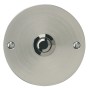 Runder REV Klingeltaster aus Chrom, geeignet für die Unterputzmontage.