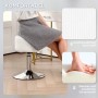 HOMCOM Barhocker weiß, gepolstert mit Kordstoff und Schaumstoff. Höhenverstellbar, drehbar. Komfortabler Hocker für Küche.
