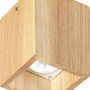 Quadratische Ledvance Smart+ WiFi Deckenleuchte Decor aus Holz in Holzbraun, 13 cm.