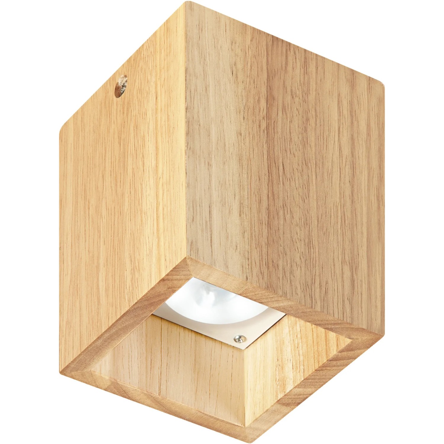 Quadratische Ledvance Smart+ WiFi Deckenleuchte Decor aus Holz in Holzbraun, 13 cm.