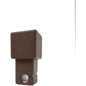 Quadratisches Abschlussprofil aus pulverbeschichtetem Aluminium in Rostoptik, 2er-Set.