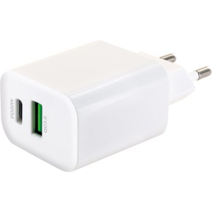 Schwaiger Ladeadapter mit USB-A und USB-C Anschluss für Computer & Multimedia.