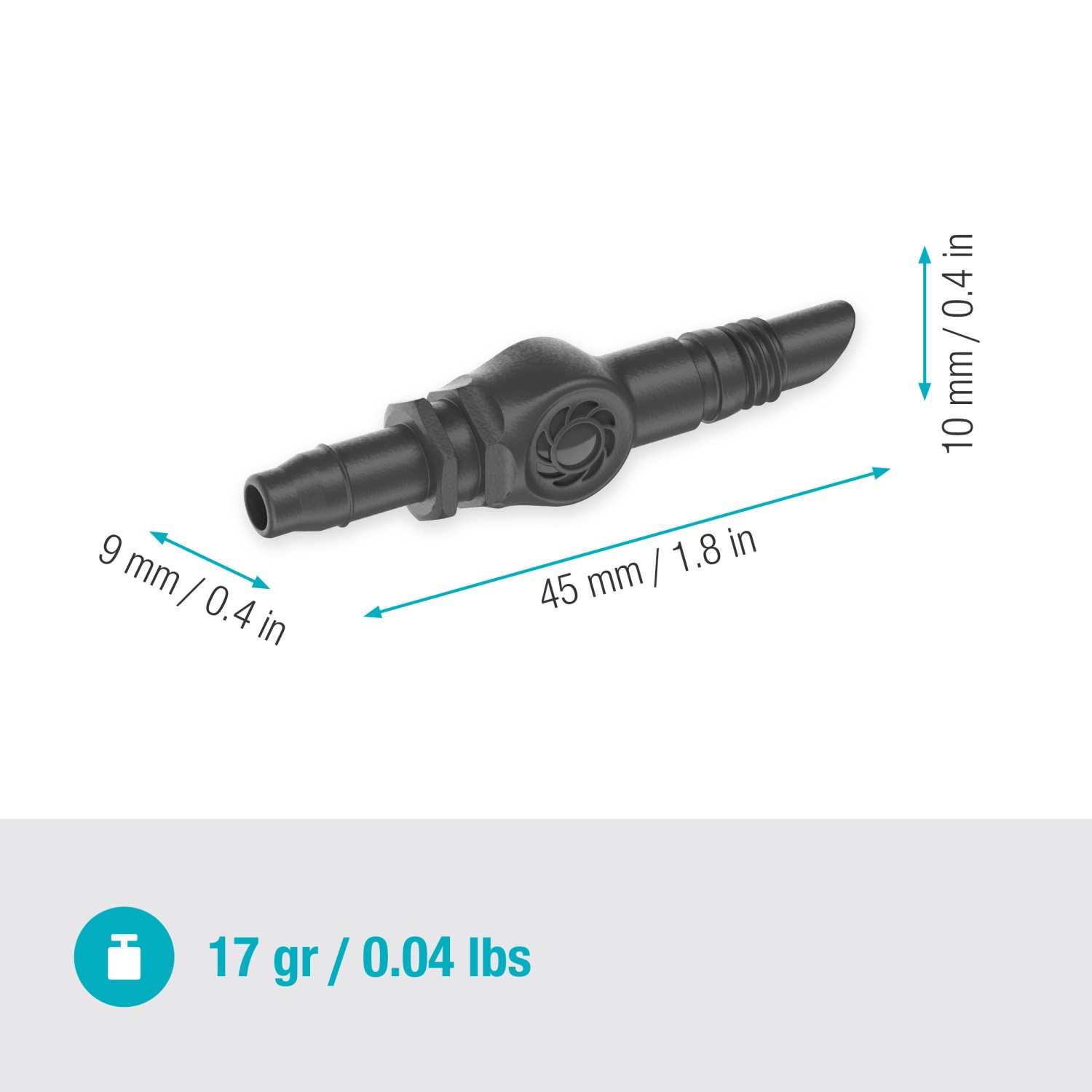 Gardena Verbinder (10 Stk.) für 4,6 mm Micro-Drip-System, zur Erweiterung von Verteilerrohren.
