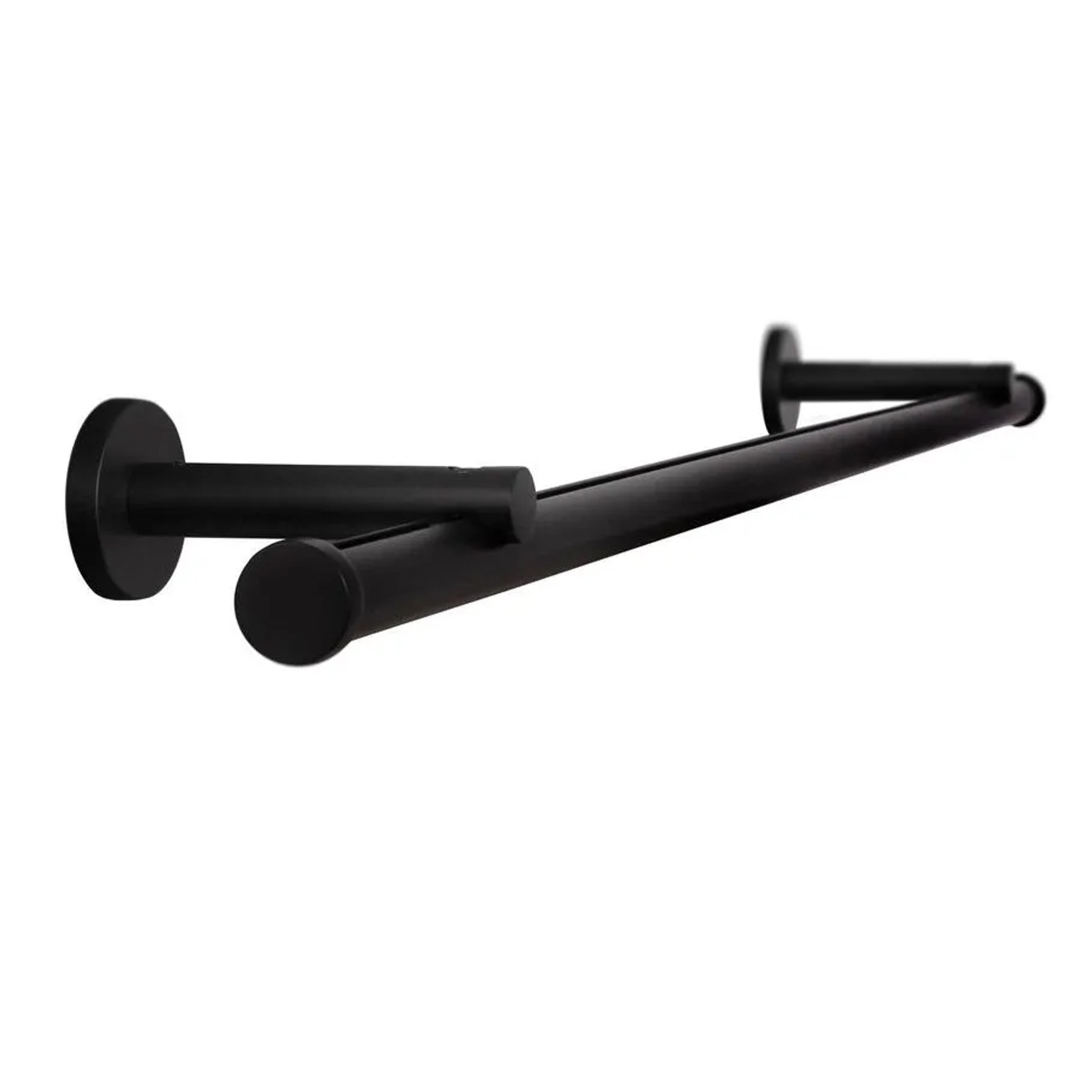 Deco-Raum Gardinenstange Innenlauf nach Maß 1-Lauf Kappe Ø 20mm Schwarz 270cm_5