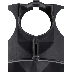 Schwarze Gerätedose mit Membran, 45mm tief, für Unterputzmontage.