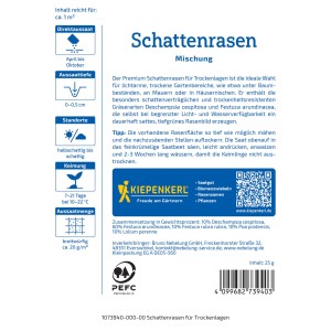 Kiepenkerl Saatgut Premium Schattenrasen trocken, 25 g