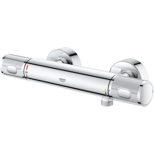 Grohe QuickFix Precision Feel Thermostat-Brausebatterie DN 15 aus Chrom für die Wandmontage.