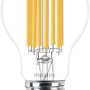 Klares Philips E27 LED-Leuchtmittel in Glühlampenform, 7,3W, 1535lm, warmweißes Licht.