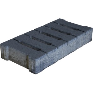 Anthrazit Rasenstein Modern, 8x50x25 cm. Pflasterstein mit Hohlkammern für Rasen oder Splitt.