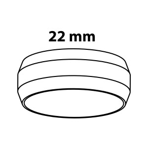Abbildung eines Kirchhoff Klemmring 22 mm, Klemmfitting für CU-Rohr, blank.