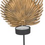 Gold-schwarzer Kerzenhalter Dekoblatt Dark Wonder, 21x14x15cm, trendige Deko für Wohnraum.