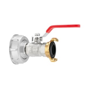 GEKA plus IBC Adapter Set S60x6 mit Kugelhahn und GEKA Kupplung für Regentonnen.
