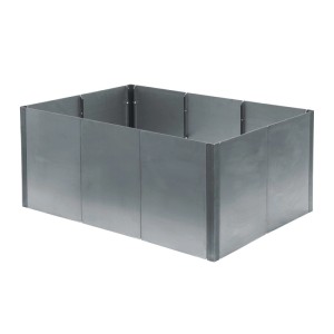 bellissa PANNELLO Metall-Hochbeet Bausatz, modular, aus blankem Cortenstahl. Rechteckig.