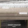 Beige HOMCOM Polsterbank mit samtartigem Stoff und dicker Polsterung. Komfortabler Hocker mit Stauraum.