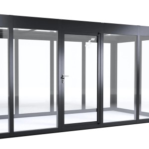 SunElements Zusatztür aus Acrylglas für SunGarden Gewächshaus in Anthrazit-Metallic.