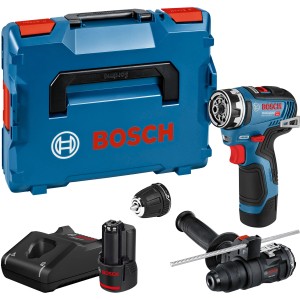 Bosch Professional Akku-Bohrschrauber GSR 12V-35 FC mit Zubehör und L-Boxx.