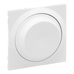 Legrand Dimmerabdeckung Seano, ultraweiße Zentralplatte für Drehdimmer.