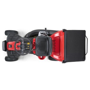 Aufsitzmäher Troy-Bilt Mini-Rider 60T-R mit Heckauswurf, Draufsicht.