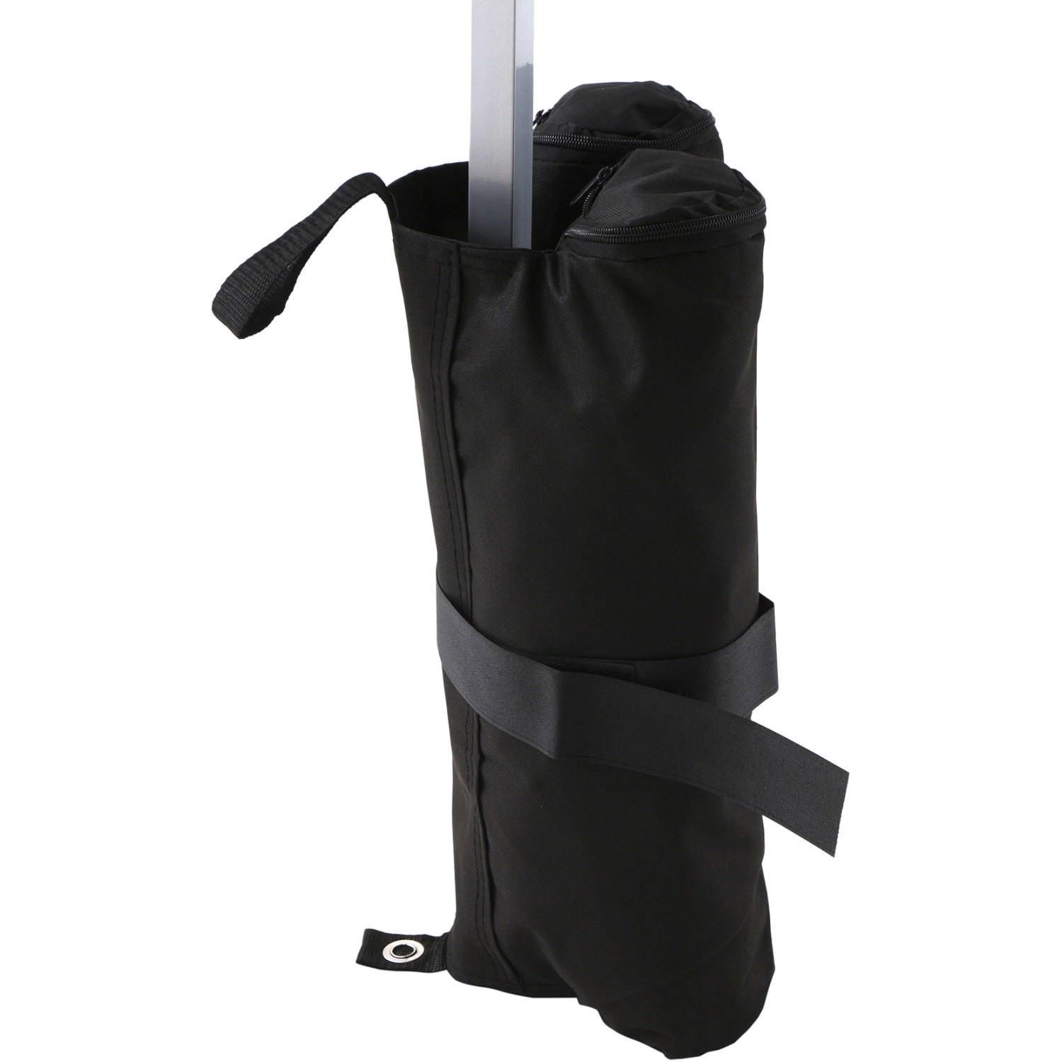 Siena Garden Pavillon Beschwerer (4er Set) aus schwarzem Polyester, zur Befestigung am Pavillon.