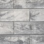 Diephaus Gartenmauer Fein, weiß-schwarz, 50x25x20 cm, Mauersteine mit Nut-Feder-System.