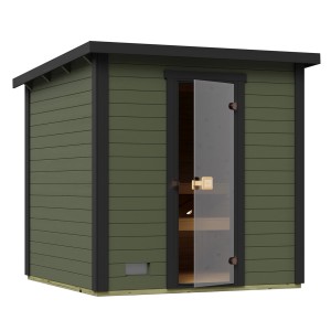 Weka Saunahaus Kaapi 3 Kompakt-Ofen Graugrün