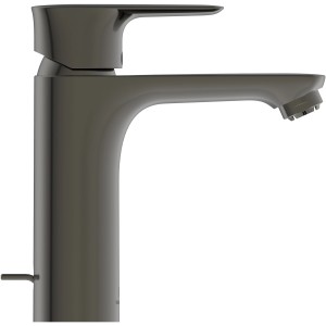 Ideal Standard Waschtischarmatur Connect Air Niederdruck, Magnetic Grey. Waschbeckenarmatur mit Zugknopf-Ablaufgarnitur.