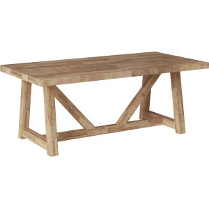 Rechteckiger Gartentisch Tanami aus Holz, ideal für Balkon oder Terrasse.
